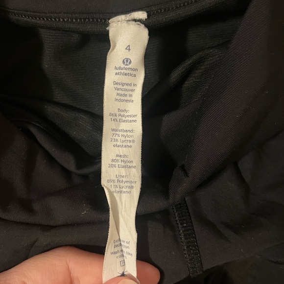 Lululemon black mesh trim shorts - Picture 5 of 6